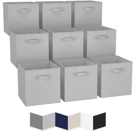 EZOWare Set of 4 Foldable Fabric Basket Bin, 13 x 15 x 13 inch Collapsible Organizer Storage Cube with Handles for Home, Bedroom, Baby Nursery, Office, Kids Playroom Toys - Gray. 4 Count (Pack of 1) 1,560. 200+ bought in past month. $1999 ($5.00/Count) List: $39.99. FREE delivery Thu, Feb 1 on $35 of items shipped by Amazon. 